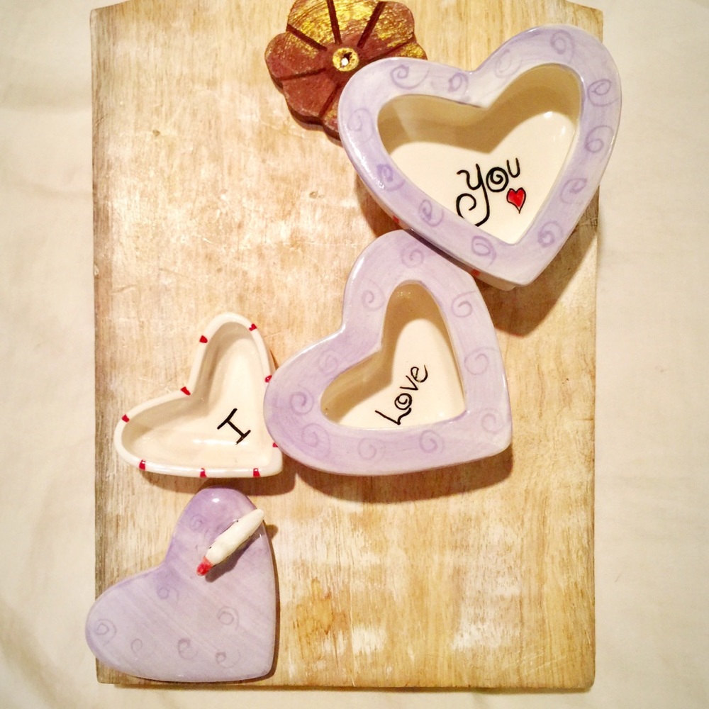 I Love You 3 Tier Bird Trinket Jewelry Nesting Box